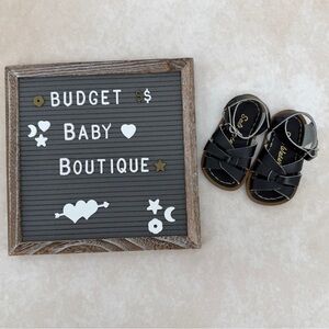 Black Saltwater Sandals